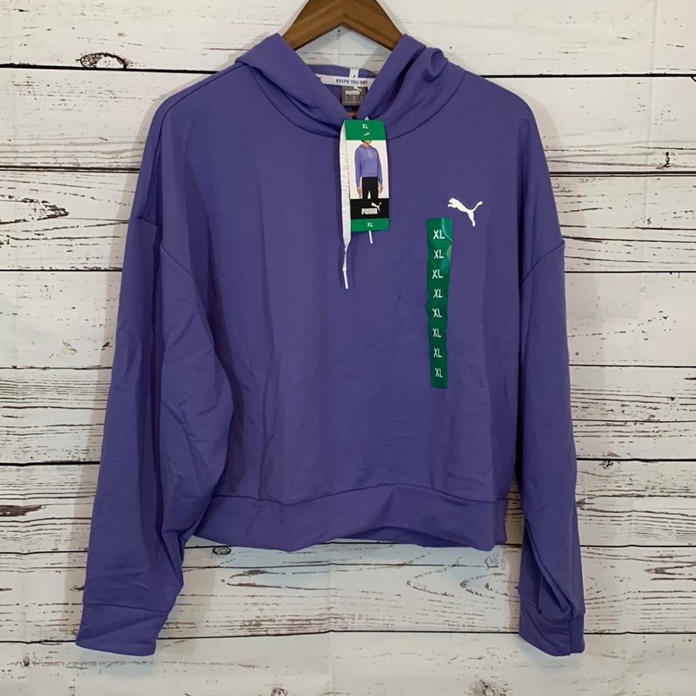 NWT Puma XL Hazy Blue Modern Sport Hoodie